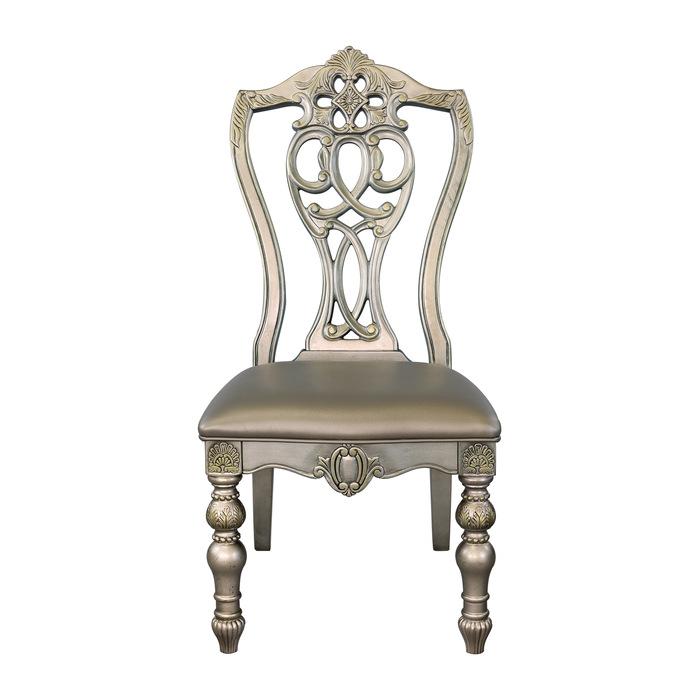 Homelegance Catalonia Side Chair in Platinum Gold (Set of 2) Half Price Furniture