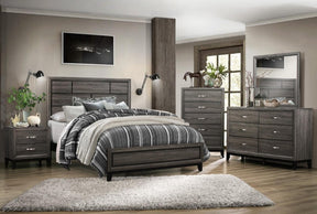 Homelegance Davi King Panel Bed in Gray 1645K-1EK* - Half Price Furniture