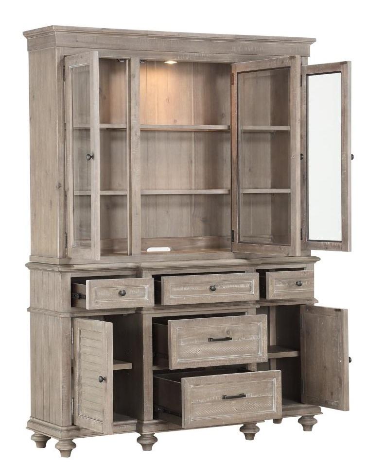 Homelegance Cardano Buffet & Hutch in Light Brown 1689BR-50* - Half Price Furniture