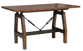 Homelegance Holverson Counter Height Table in Rustic Brown 1715-36 - Half Price Furniture