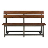 Homelegance Holverson Bench w/ Back in Rustic Brown 1715-BH Half Price Furniture