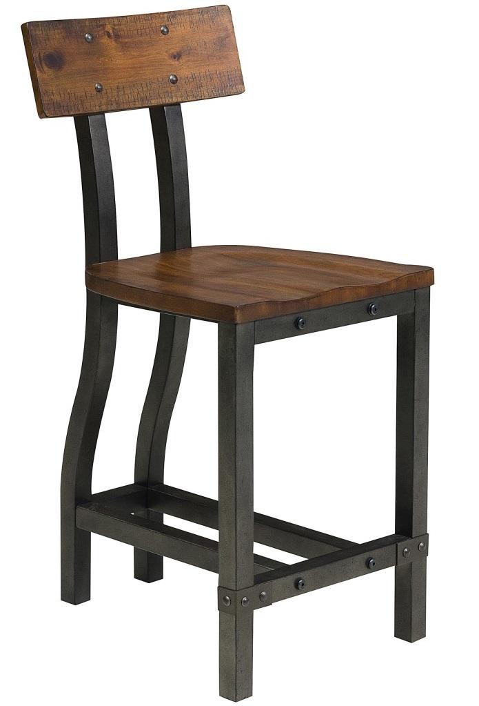 Homelegance Holverson Counter Height Chair in Rustic Brown (Set of 2) - Half Price Furniture