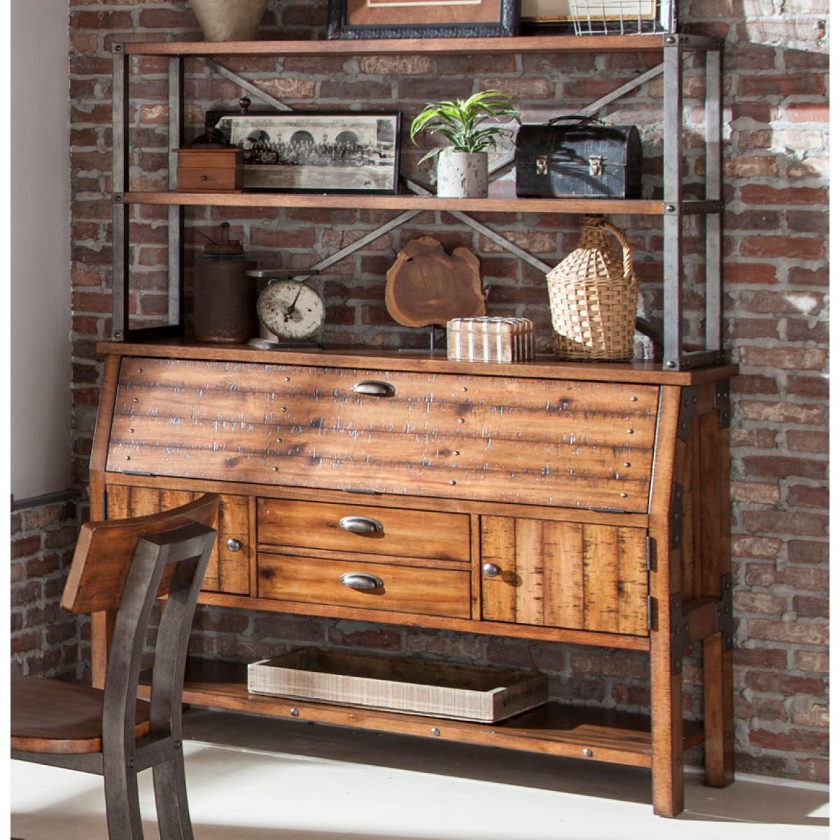 Homelegance Holverson Backer's Back in Rustic Brown 1715-50* - Half Price Furniture