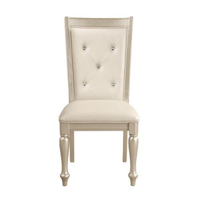 Homelegance Celandine Side Chair in Silver (Set of 2) Half Price Furniture