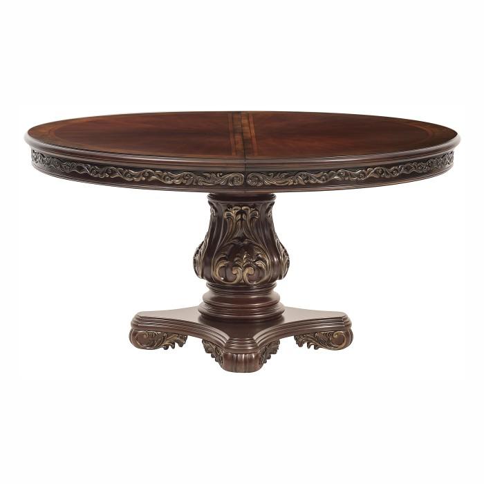 Homelegance Deryn Park Round Dining Table in Dark Cherry 2243-76* Half Price Furniture