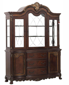 Homelegance Deryn Park Buffet and Hutch in Dark Cherry 2243-50* - Half Price Furniture