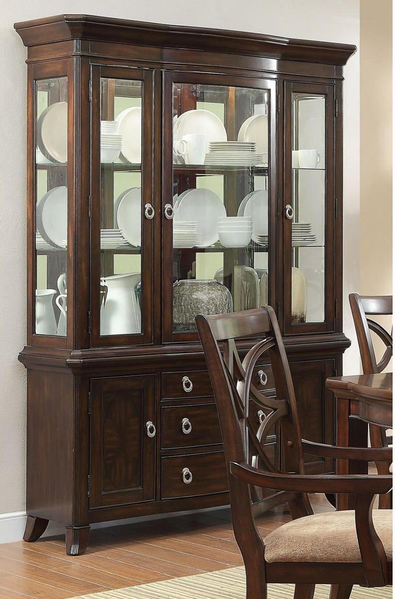 Homelegance Keegan Buffet & Hutch in Cherry 2546-50* - Half Price Furniture