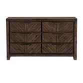 Homelegance Parnell Dresser in Rustic Cherry 1648-5 Half Price Furniture