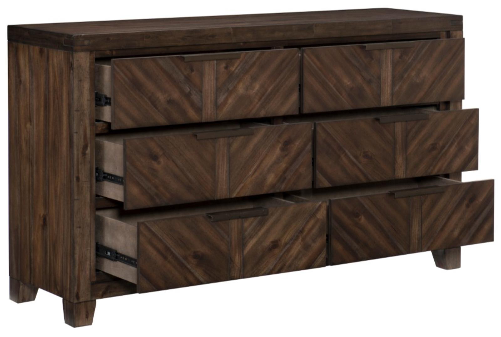 Homelegance Parnell Dresser in Rustic Cherry 1648-5 - Half Price Furniture