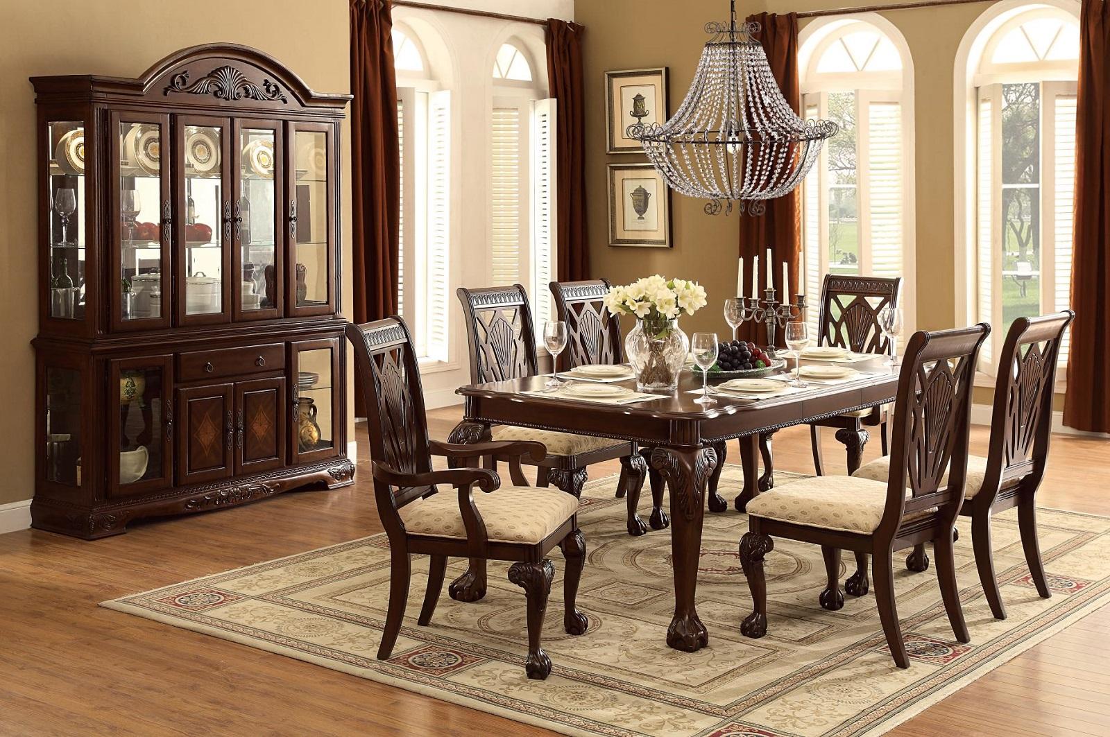 Homelegance Norwich Dining Table in Dark Cherry 5055-82 - Half Price Furniture