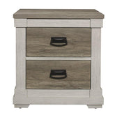 Homelegance Arcadia Nightstand in White & Weathered Gray 1677-4 Half Price Furniture