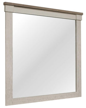 Homelegance Arcadia Mirror in White & Weathered Gray 1677-6 - Half Price Furniture