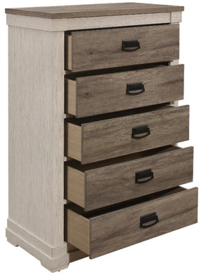 Homelegance Arcadia Chest in White & Weathered Gray 1677-9 - Half Price Furniture