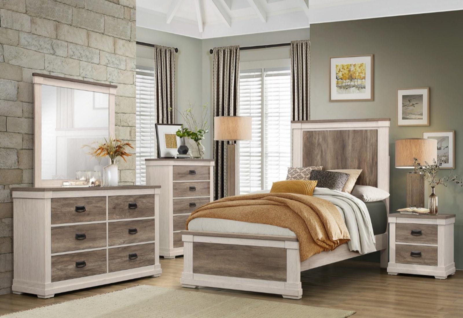 Homelegance Arcadia Chest in White & Weathered Gray 1677-9 - Half Price Furniture