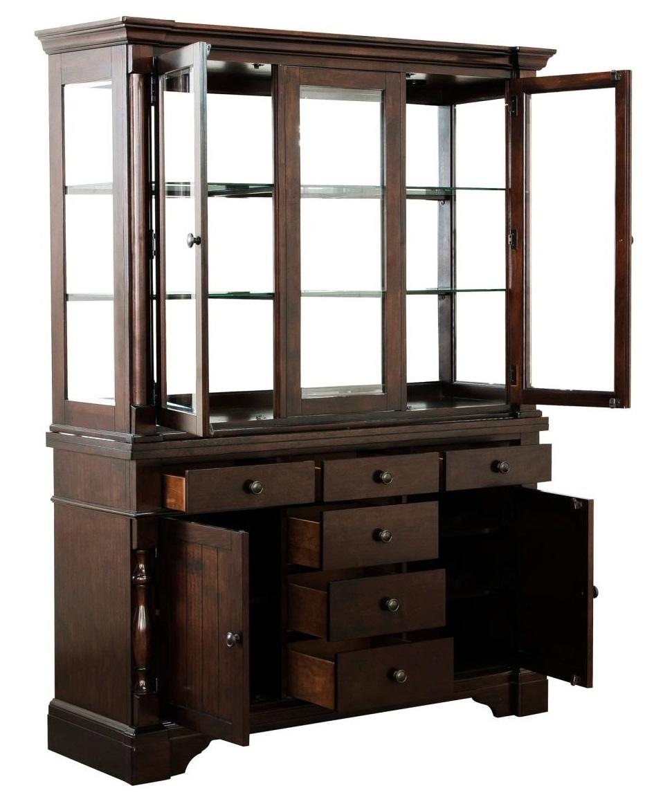 Homelegance Yates Buffet and Hutch in Dark Oak 5167-50* - Half Price Furniture