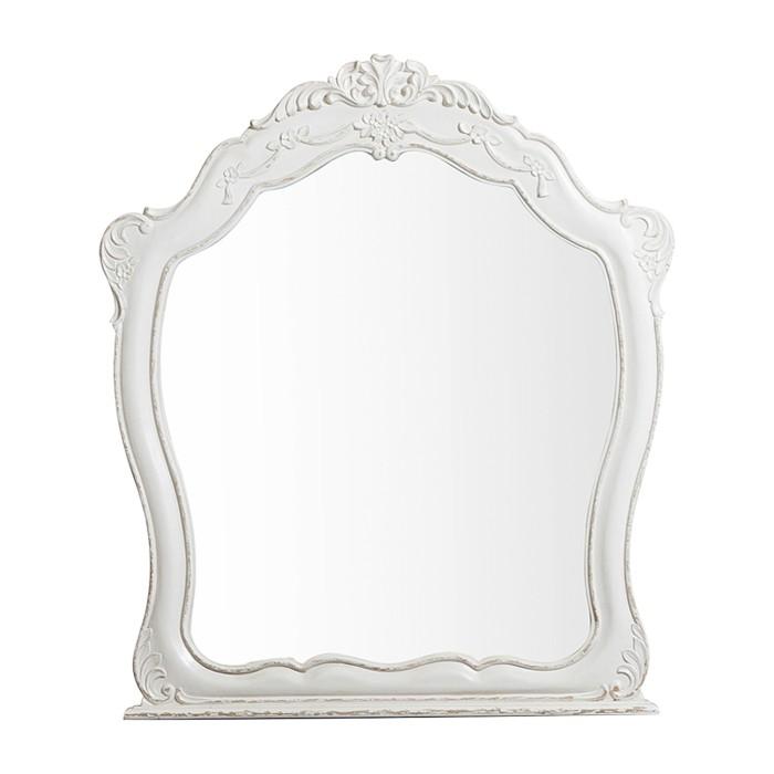 Homelegance Cinderella Mirror in Antique White with Grey Rub-Through 1386NW-6 Half Price Furniture