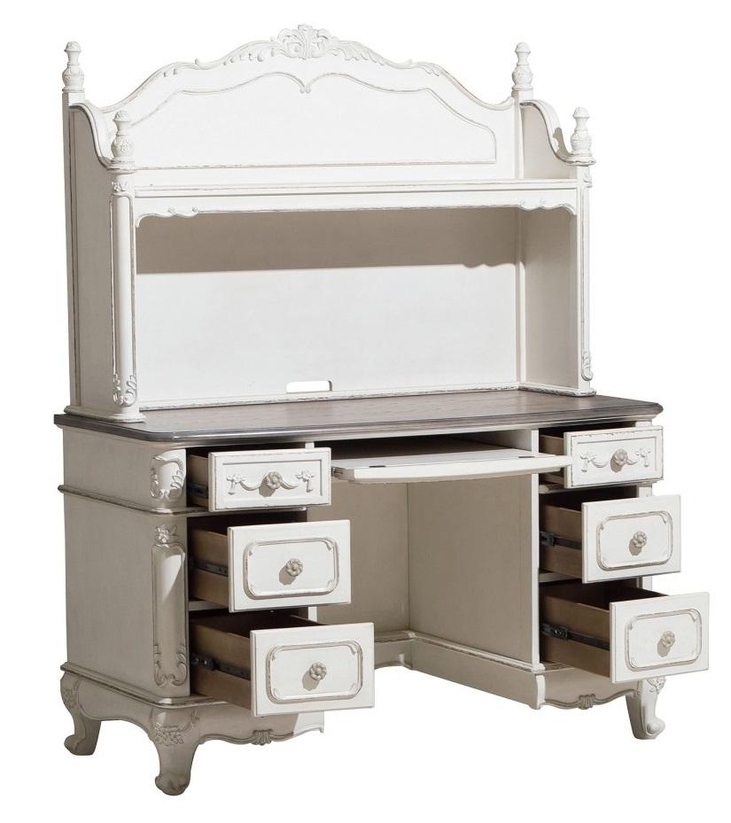 Homelegance Cinderella Writing Desk in Antique White with Grey Rub-Through 1386NW-11 - Half Price Furniture