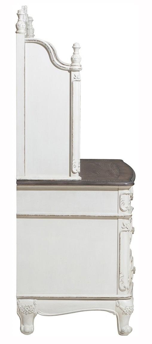 Homelegance Cinderella Writing Desk in Antique White with Grey Rub-Through 1386NW-11 - Half Price Furniture