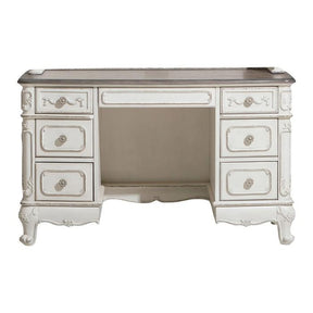 Homelegance Cinderella Writing Desk in Antique White with Grey Rub-Through 1386NW-11 Half Price Furniture