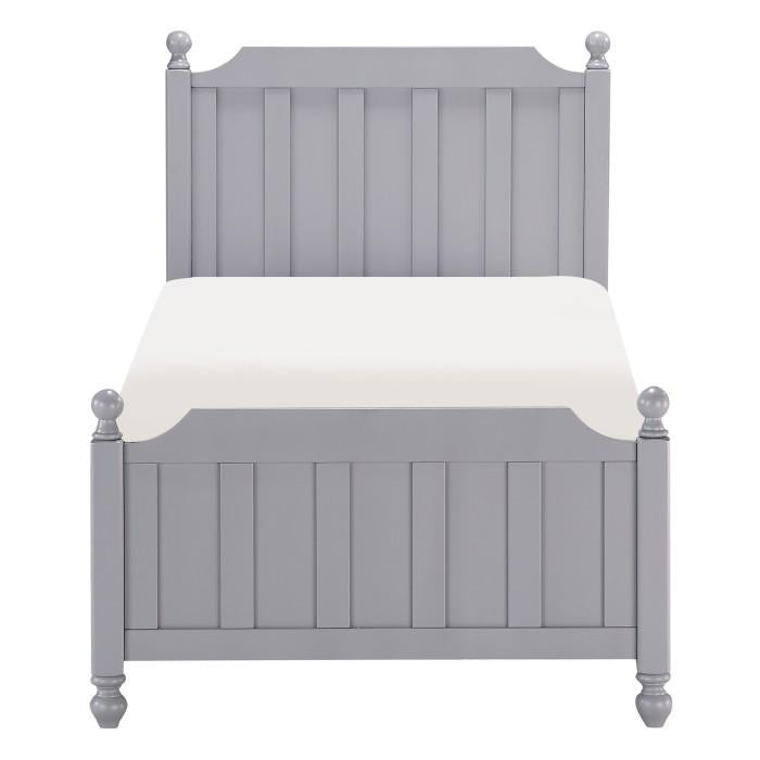 Homelegance Wellsummer Twin Panel Bed in Gray 1803GYT-1* Half Price Furniture