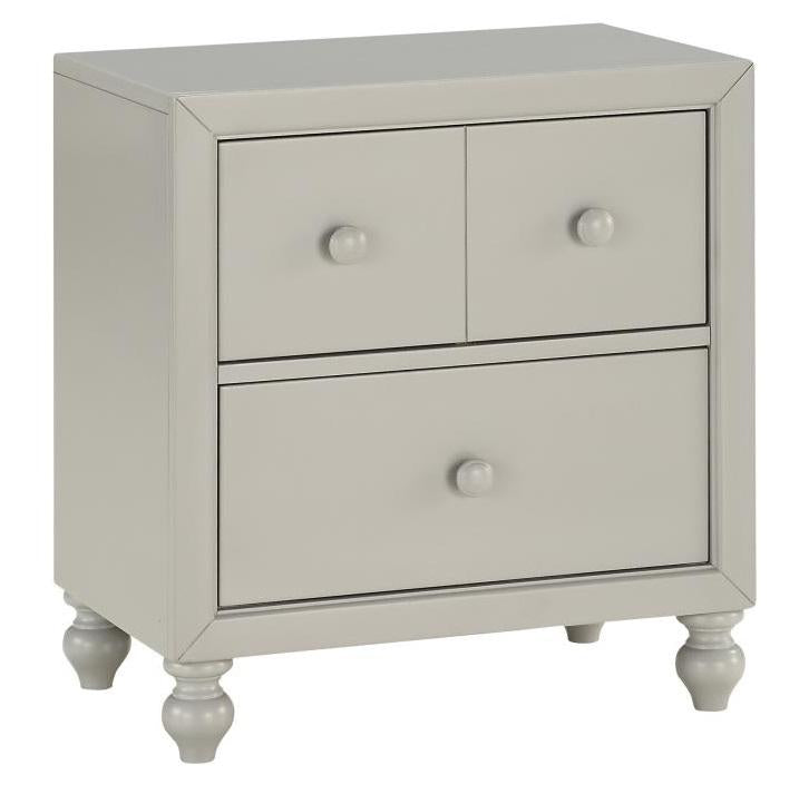 Homelegance Wellsummer 2 Drawer Nightstand in Gray 1803GY-4 - Half Price Furniture