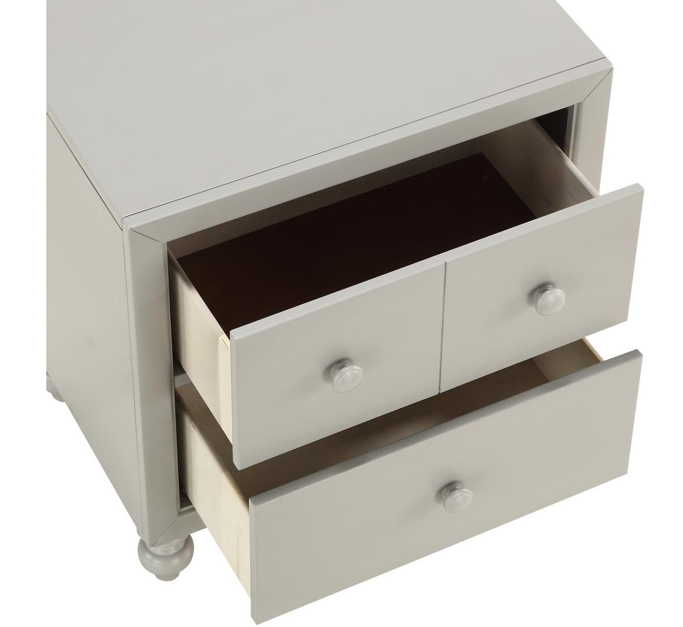 Homelegance Wellsummer 2 Drawer Nightstand in Gray 1803GY-4 - Half Price Furniture