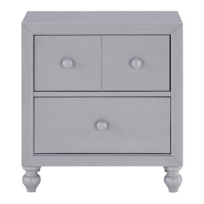 Homelegance Wellsummer 2 Drawer Nightstand in Gray 1803GY-4 Half Price Furniture