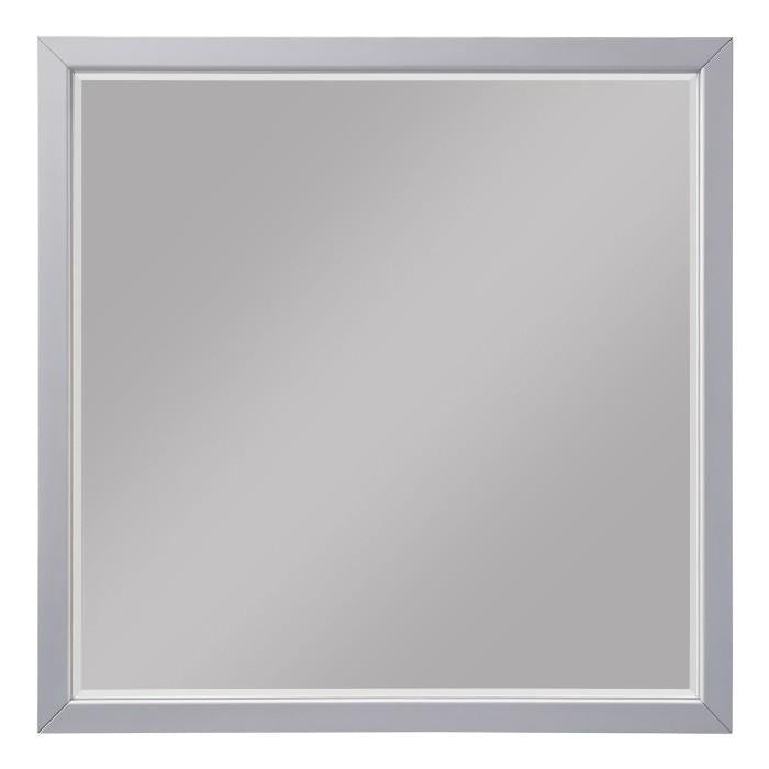 Homelegance Wellsummer Mirror in Gray 1803GY-6 Half Price Furniture