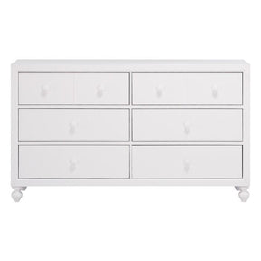 Homelegance Wellsummer 6 Drawer Dresser in White 1803W-5 Half Price Furniture