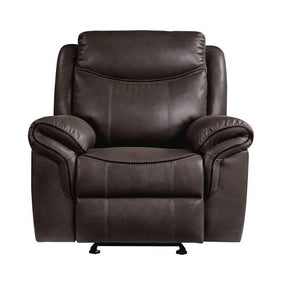 Homelegance Furniture Aram Glider Reclining Chair in Brown 8206BRW-1 Half Price Furniture