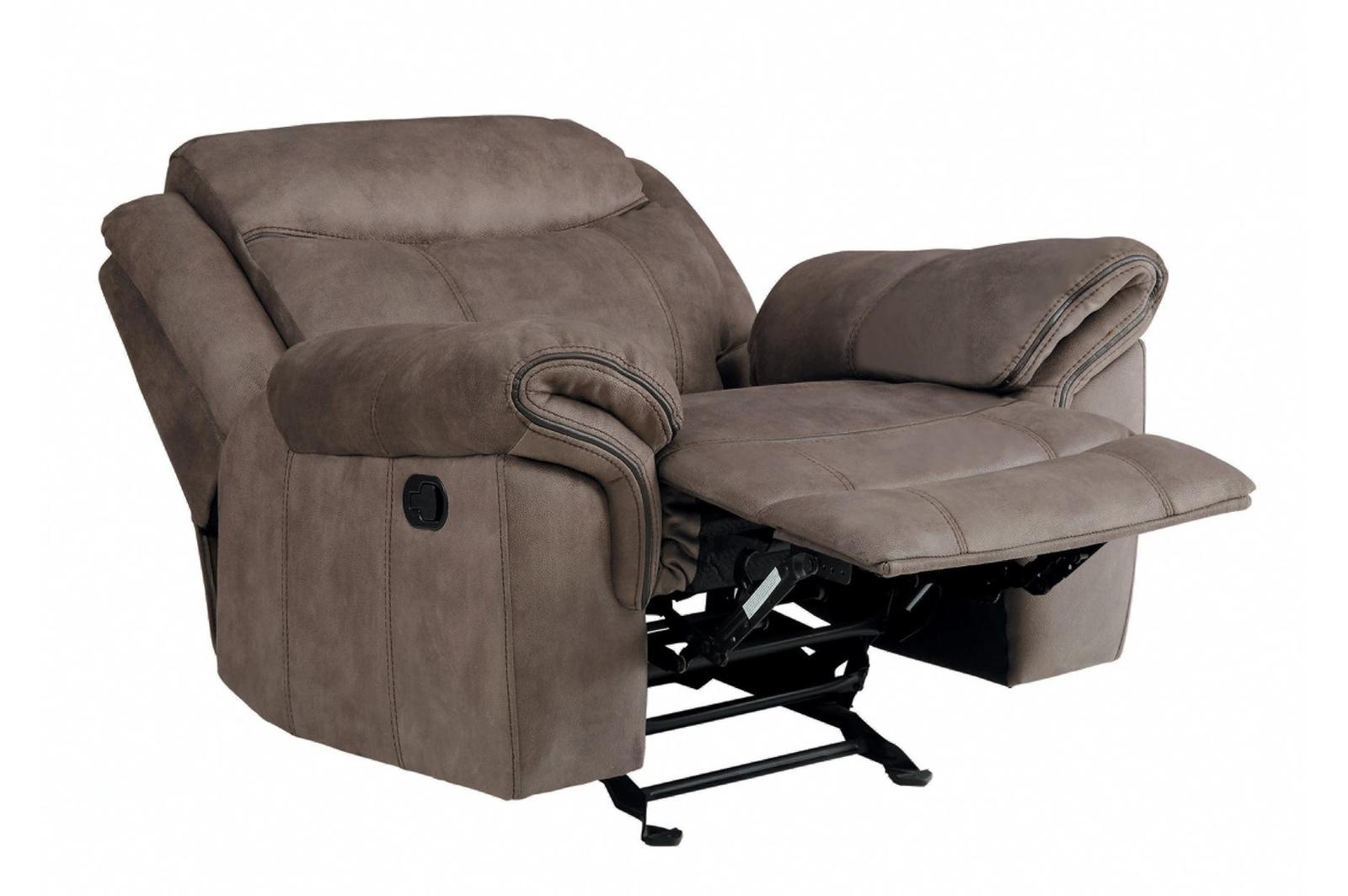 Homelegance Furniture Aram Glider Reclining Chair in Dark Brown 8206NF-1 - Half Price Furniture