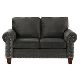 Homelegance Furniture Cornelia Loveseat in Dark Gray 8216DG-2 Half Price Furniture