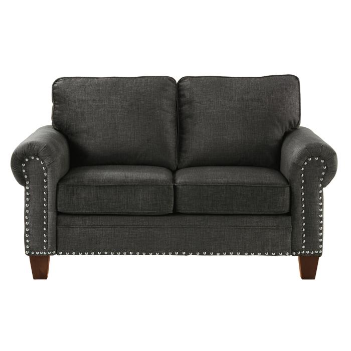 Homelegance Furniture Cornelia Loveseat in Dark Gray 8216DG-2 Half Price Furniture