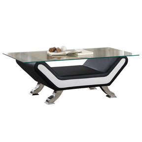 Homelegance Furniture Veloce Cocktail Table in Black/Ivory 8219-30 Half Price Furniture