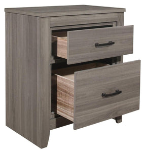 Homelegance Waldorf 2 Drawer Nightstand in Dark Gray 1902-4 - Half Price Furniture