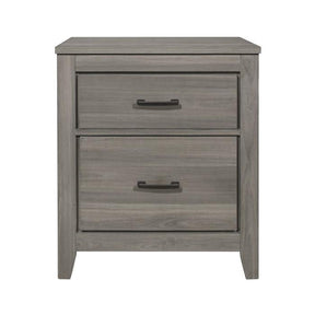 Homelegance Waldorf 2 Drawer Nightstand in Dark Gray 1902-4 Half Price Furniture