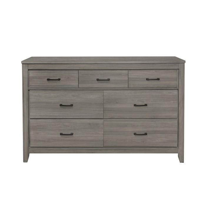 Homelegance Waldorf 7 Drawer Dresser in Dark Gray 1902-5 Half Price Furniture