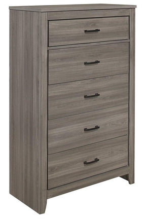 Homelegance Waldorf 5 Drawer Chest in Dark Gray 1902-9 - Half Price Furniture