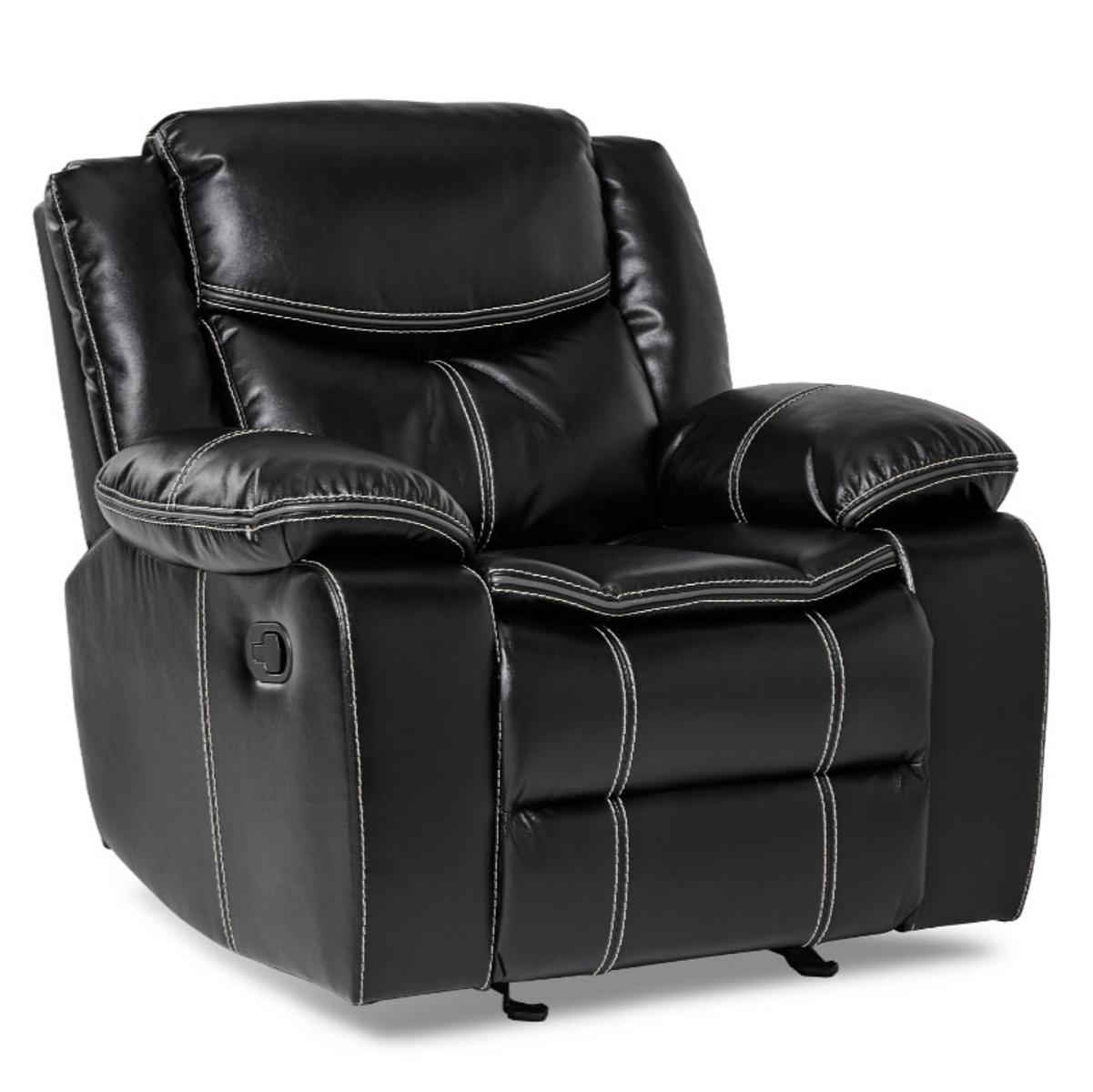 Homelegance Furniture Bastrop Glider Reclining Chair in Black 8230BLK-1 - Half Price Furniture