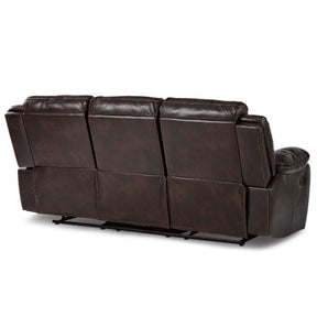 Homelegance Furniture Bastrop Double Reclining Sofa in Brown 8230BRW-3 - Half Price Furniture