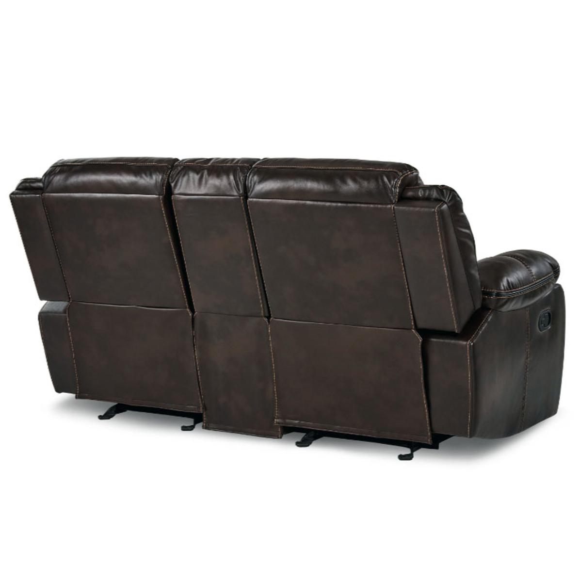 Homelegance Furniture Bastrop Double Glider Reclining Loveseat in Brown 8230BRW-2 - Loveseat - Half Price Furniture