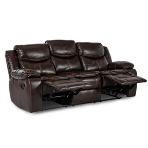 Homelegance Furniture Bastrop Double Reclining Sofa in Brown 8230BRW-3 - Half Price Furniture