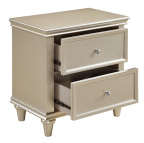 Homelegance Celandine 2 Drawer Nightstand in Silver 1928-4 - Half Price Furniture