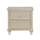 Homelegance Celandine 2 Drawer Nightstand in Silver 1928-4 Half Price Furniture