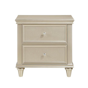 Homelegance Celandine 2 Drawer Nightstand in Silver 1928-4 Half Price Furniture