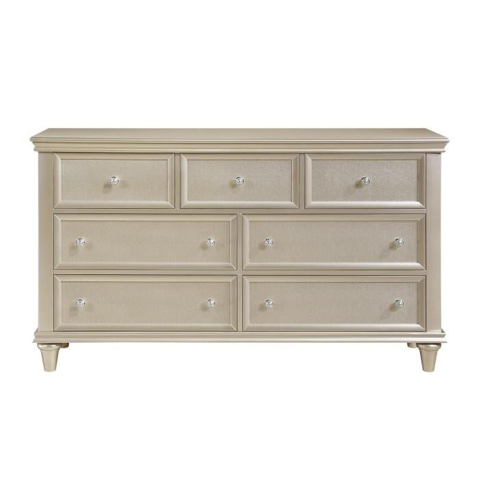 Homelegance Celandine 7 Drawer Dresser in Silver 1928-5 Half Price Furniture