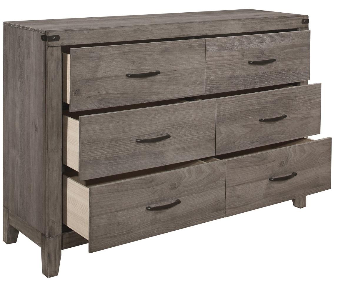 Homelegance Woodrow 6 Drawer Dresser in Gray 2042-5 - Half Price Furniture