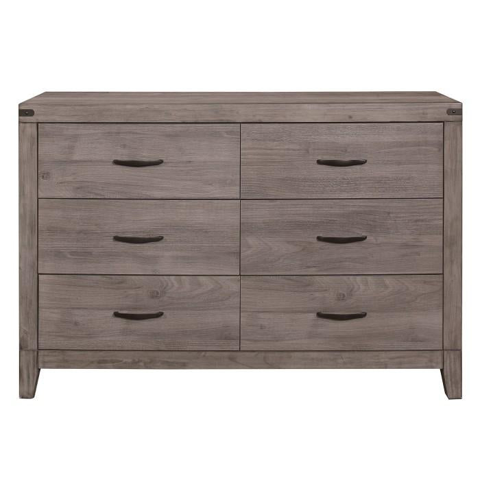 Homelegance Woodrow 6 Drawer Dresser in Gray 2042-5 Half Price Furniture