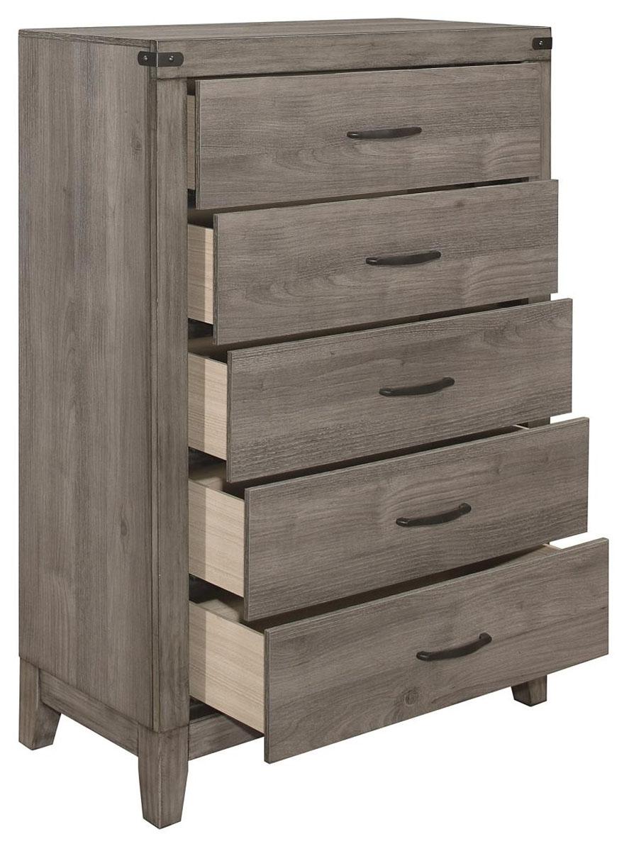 Homelegance Woodrow 5 Drawer Chest in Gray 2042-9 - Half Price Furniture