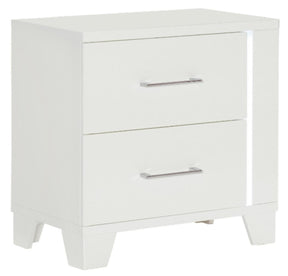 Homelegance Kerren Nightstand in White 1678W-4 Half Price Furniture